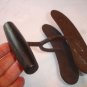 C95 PRIMITIVE DOUBLE BLADE PASTRY CUTTER -FOOD CHOPPER - BLACK WOOD HANDLE