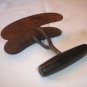 C95 PRIMITIVE DOUBLE BLADE PASTRY CUTTER -FOOD CHOPPER - BLACK WOOD HANDLE