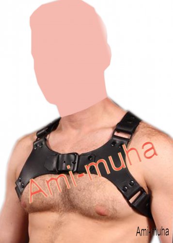 Men's Bondage Leather Black Body Chest BDSM Harness