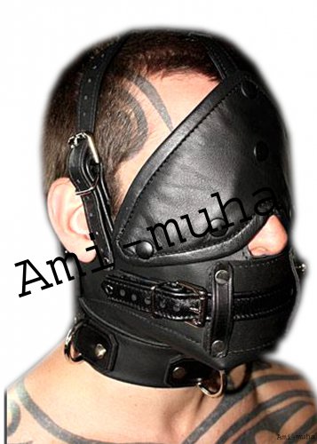 BDSM Blindfold Leather Bondage Head Harness