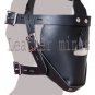 LEATHER Blindfold Restraint Bondage Head Mask WITH LOCKING BUCKLE