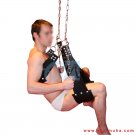 Heavy Duty Black Leather Adult Bondage Sex Sling Swing Set