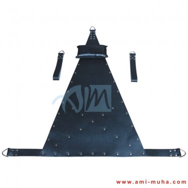 Black Leather V Model Handmade Bondage Adult Sex Sling Swing