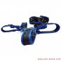 Men's Genuine Leather Body Chest Harness With Blue Inning & Restraints Set