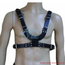 Men's Black Leather Body Chest Harness