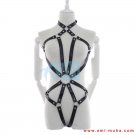 Ladies Heavy Duty Black Leather Full Body harness