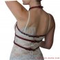 Brown Leather Ladies Cage Harness