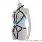 Ladies Heavy Duty Black Leather Full Body harness