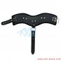 Bondage Black Leather Body Restraint Harness With Collar And Cuffs