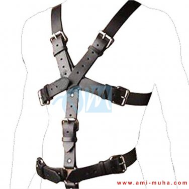 Men's Leather Full Body Chest  Harness