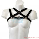 Genuine Leather Body Chest Harness Upper Bust Suspender Adjustable Harness