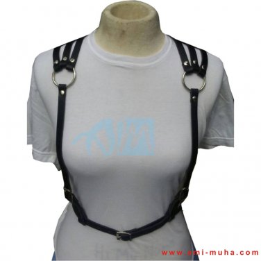 BDSM Leather Body Harness Bondage black leather harnesses