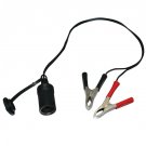 Car Cigarette Lighter Socket To Battery Cord Cable Adapter With Clips Cs-06