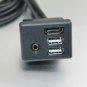 Car Dash Mount Installation HDMI Dual USB RCA Male Female Extension Cable 1M