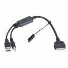 Audio Cable For BMW iPod iPhone 3G 3GS 4 4S Adapter USB & AUX Mini IPOD-BMW