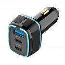 Universal Car Cigarette Lighter To USB + 2 TYPE C Socket Connector PD QC4.0