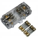100A AGU Fused Distribution Block 4 6 8 10 Gauge 4Pcs Fuses Psf-47N