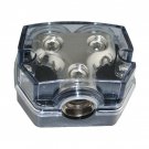 1X0 Gauge In 2X0 Gauge Out Car Power/Ground Distribution Block Clear PD-05B-0GA