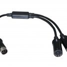 For Kenwood CA-Y107MR One Male to Two Female Y Cable Car Audio Cable Parts