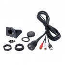 Car Auto Motorcycle Mount Installation Usb/Aux 2Rca Extension Cable 200cm Long