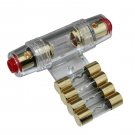 40A AGU Fuse Holder For Car Audio Radio Parts Gold Plated 4Ga 8Ga SKFH104