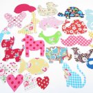 20 Assorted Baby Girl Iron or Sew on Appliques Baby Shower Activity