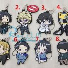 JP Anime Durarara!! Shizuo Izaya DRRR Rubber Phone Strap Charm Keychain 8 styles