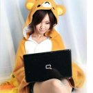 San-x Rilakkuma Hoodie Brown Bear Costume Plush Cape Warp Shawl Cloak Blanket