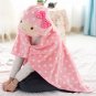 Sanrio Little Twin Stars Cloak Soft Coral Velvet Blanket Shawl Cute Gift 4 Color