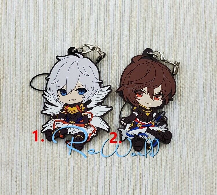 Granblue Fantasy Rubber Strap Anime Keychain Key Ring Charm Lucifer Sandalphon