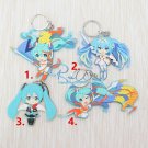 Japan Anime Hatsune Miku 初音ミク Racing Ver Keychain Rubber Strap Bag Charm Pendant