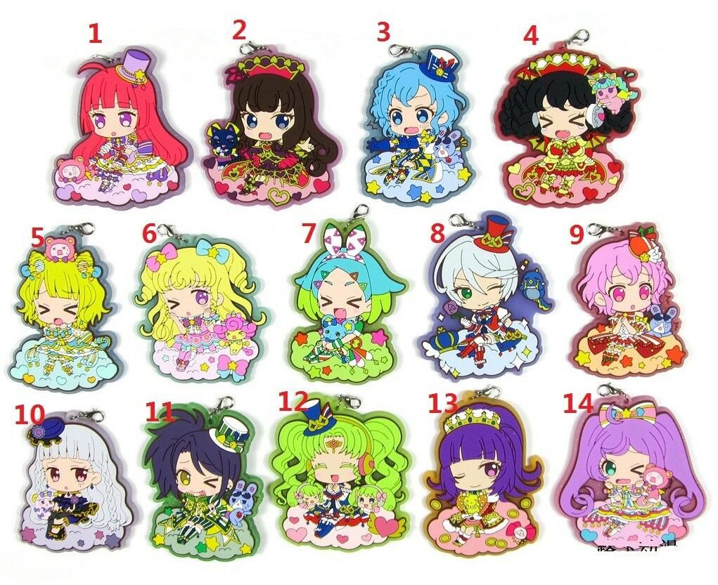 Idol time Pripara Puripara Anime Figure Rubber Strap Charm Keychain Falulu Laala