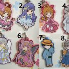 Anime Cardcaptor Sakura Character Keychain Figure Rubber Phone Strap Charm