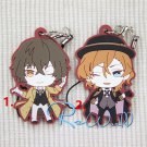 Bungo Stray Dogs Anime Rubber Strap Charm Keychain Dazai Osamu Nakahara Chuya