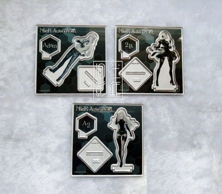 NieR: Automata A2 2B Adam Devola Anime Figure Model Acrylic Display Desk Stand