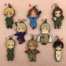 APH Hetalia Axis Powers THE BEAUTIFUL WORLD Rubber Strap Keychain Key Ring Charm