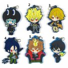 HITMAN REBORN! Hibari Rokudo Sawada Anime Rubber Strap Charm Keychain Keyring