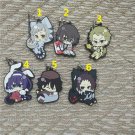 Bungo Stray Dogs Anime Rubber Strap Keychain Keyring Phone Charm Cute Pajama Ver