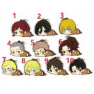 Japan Anime Attack on Titan Rubber Strap Charm Keychain Eren Levi Rivaille Gift