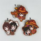 Anime KonoSuba Megumin Aqua Darkness Keychain Keyring Rubber Strap Charm Gift
