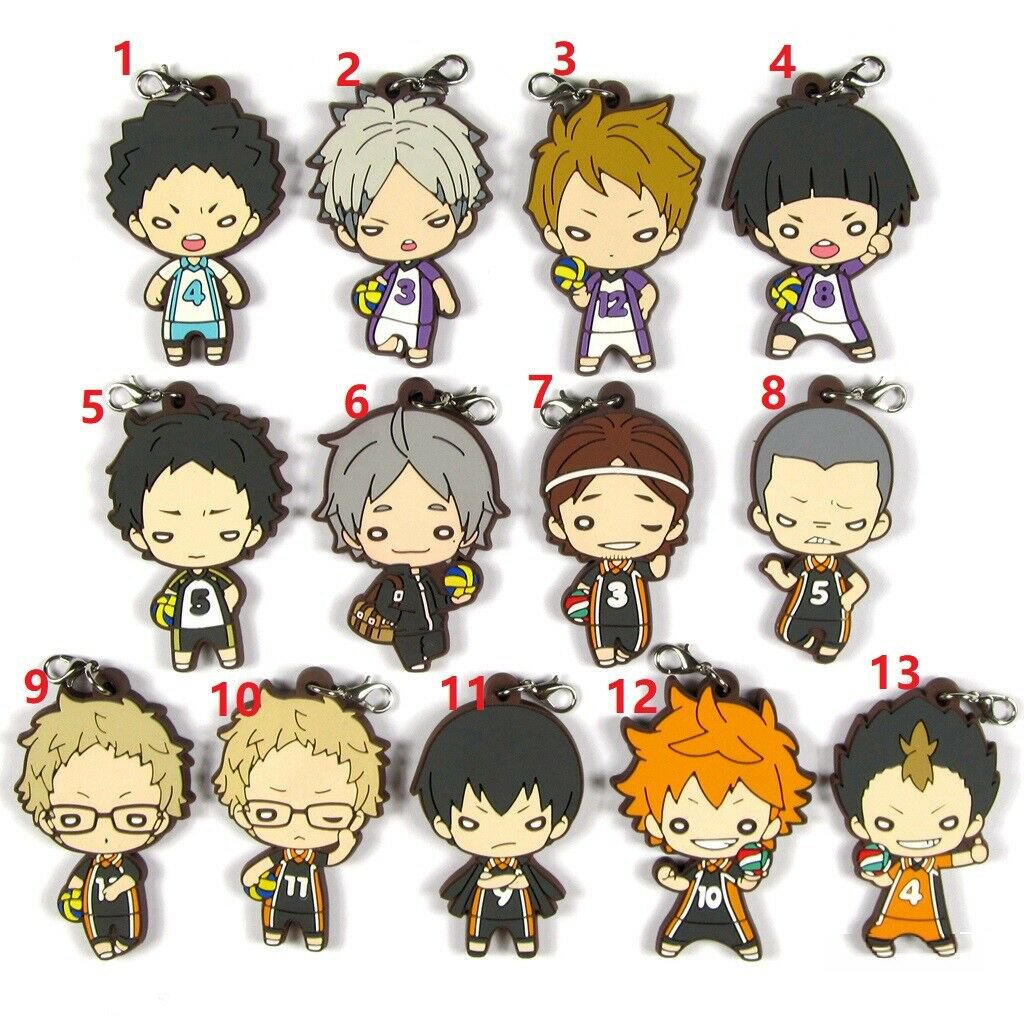Haikyuu!! Haikyu Rubber Strap Anime Keychain Keyring Phone Charm Animation Gift