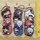 Japan Anime Gintama Gintoki Sol Ver Long Rubber Strap Bag Charm Keychain Keyring