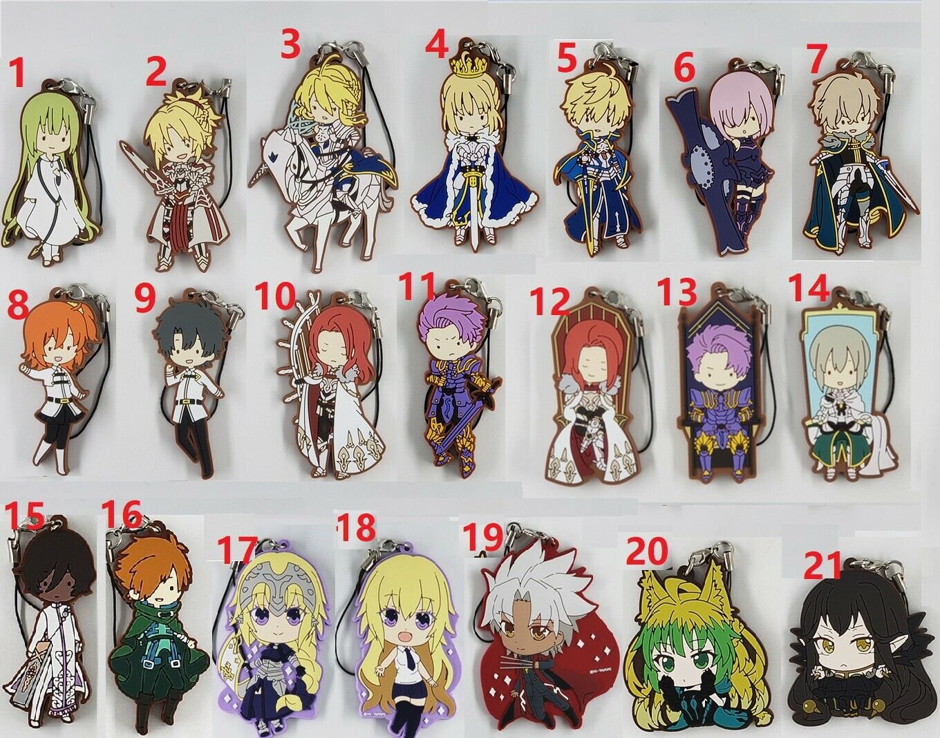 Fate/Grand Order FGO Rubber Strap Keychain Charm Ichiban Kuji Suger Pochette COS