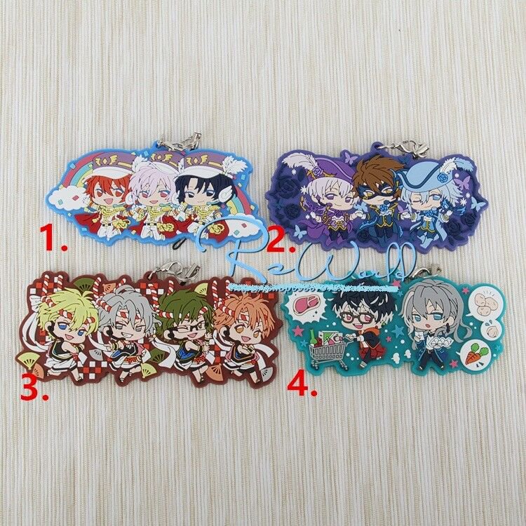 Idolish7 Tigger Re:Vale Wachatto! Rubber Keychain Strap TENN YUKI MOMO RIKU Gift