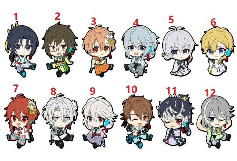 Anime Idolish7 Trigger Re:vale Rubber Strap Charm Keychain Keyring Riku Tenn COS