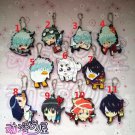 Anime Gintama Sakata Gintoki Kagura Cospa Rubber Strap Charm Keychain Key Ring