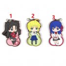 Fate/stay night UBW Rubber Strap Keychain Keyring Charm Saber Rin Matou Sakura