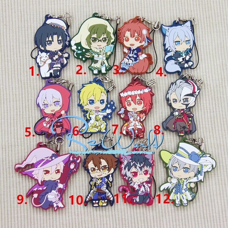 IDOLiSH7 Trigger Re:vale Riku Keychain Fairy Tale &auml;&cedil;�&ccedil;�&ordf;&atilde;��&atilde;�� Rubber Phone Strap Charm