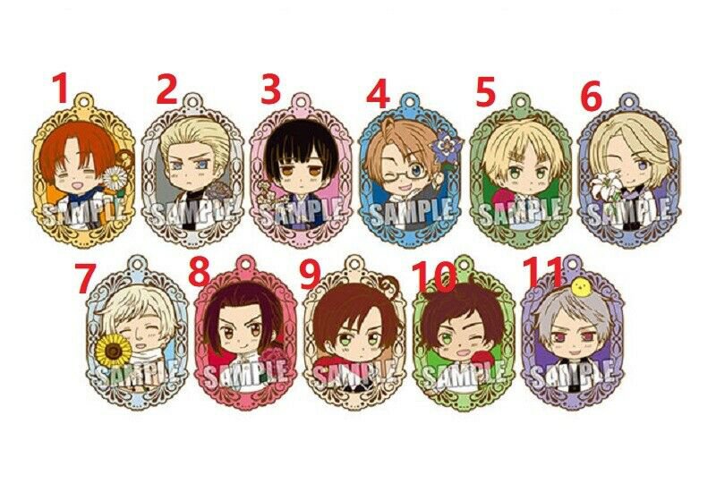 Anime Hetalia Axis Powers APH THE BEAUTIFUL WORLD Rubber Strap Keychain Charm