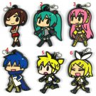 Hatsune Miku Anime Keychain Rubber Strap Phone Charm Keyring Luka Rin Ren KAITO